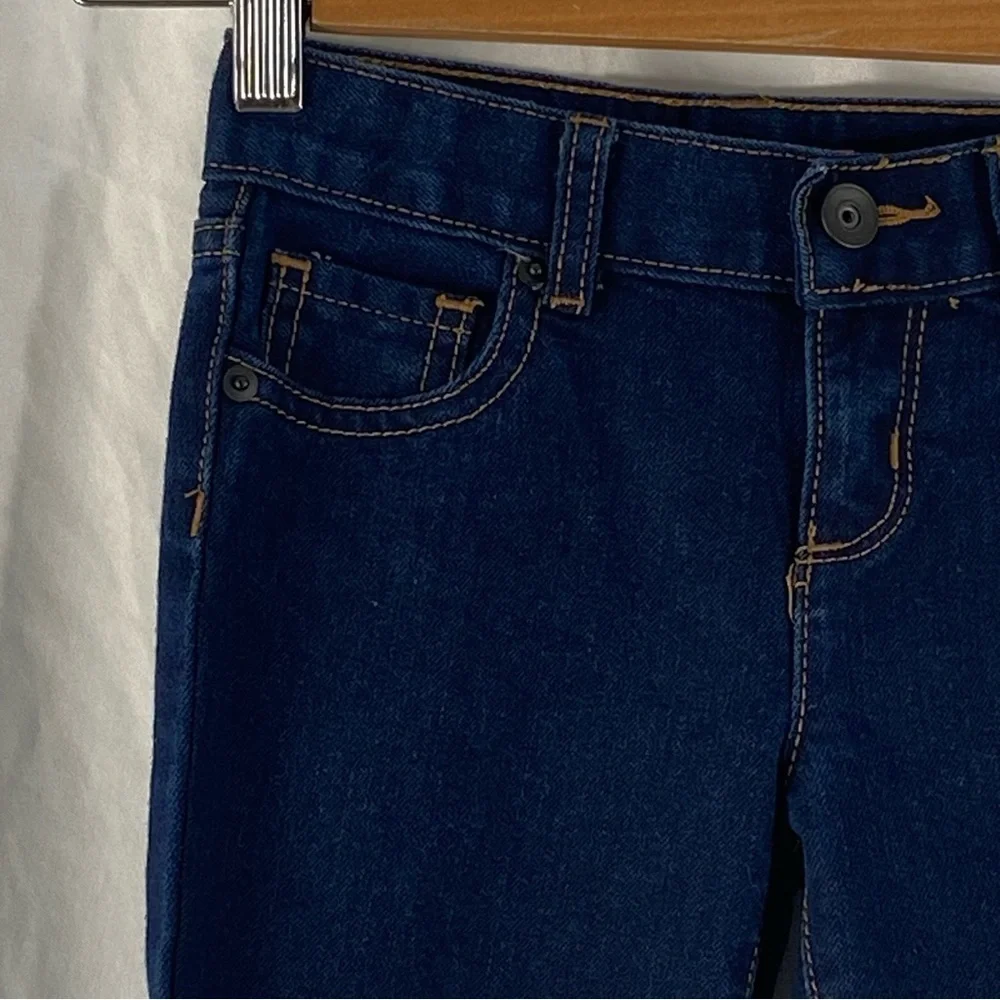 The Children’s Place Girl Skinny Dark Blue Jeans Waist Adjustable Band Size 6